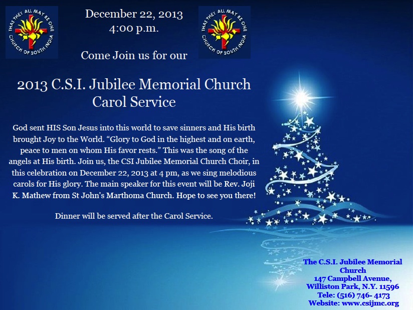 Christmas Carol Service 2013